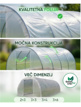 Greenline vrtni rastlinjak 3x6m