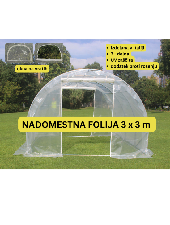 Nadomestna folija za rastlinjak Greenline 3 x 3 m