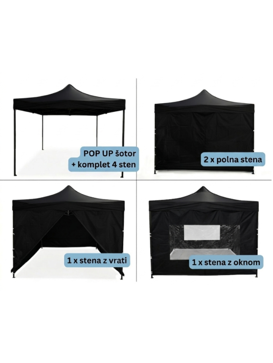 Pop-up paviljon S 4 stranicami 4x4 m