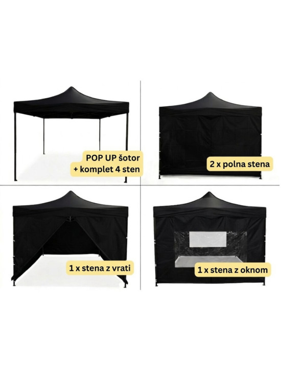 Pop-up paviljon S 4 stranicami 3x3 m