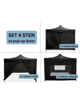 Komplet 4 sten za pop-up paviljon 4x4 m